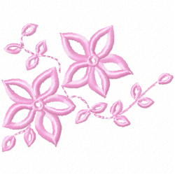 Flowers And Tree Embroidery Design 3